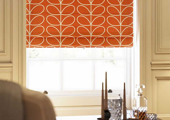 Orla Kiely Jumbo Linear Stem, Persimmon - Roman Blind - Image 5